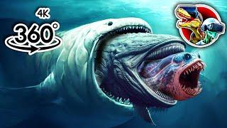 360 Bloop Eat Bloop Sea Monster Size Comparison | 360 video 4K