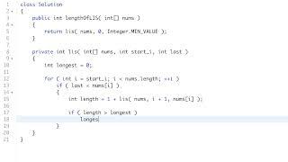 LeetCode 300. Longest Increasing Subsequence (Top Down DP)