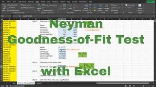 Excel - Neyman Goodness-of-Fit Test