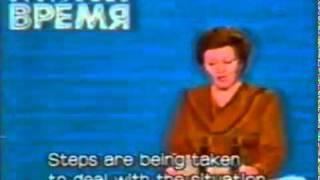 First coverage of Chernobyl disaster on Soviet TV, April 1986