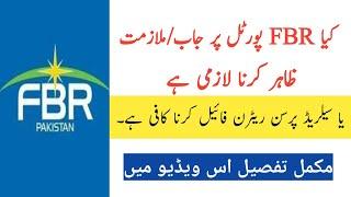 Should Salaried Person or Job Holders must add employer details in FBR Profile FBR IRIS Portal