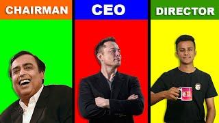 Chairman vs MD vs CEO Who is Higher in Position  || Difference Between Chairman, MD ,CEO and Board