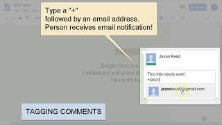 Google Docs: Tagging Comments