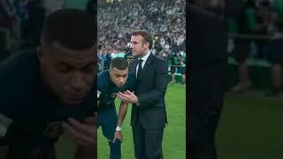 Mbappé comforted by President Macron