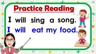 "I will" sentences | Practice reading sentences | Learn how to read | Simple sentences