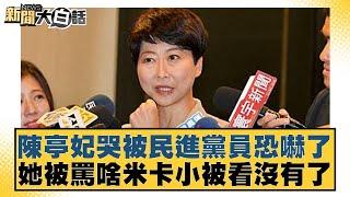 陳亭妃哭被民進黨員恐嚇了 她被罵啥米卡小被看沒有了【#新聞大白話】20250304-9｜#羅智強#謝寒冰#何景榮