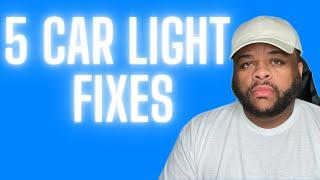 Car headlights, blinker lights, break lights and side marker lights (Fixes and part replacements)