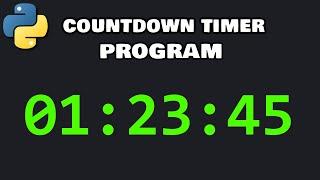 Countdown timer program in Python ⌛