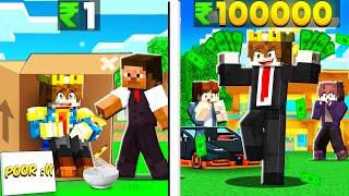 TURNING 1 Rs TO 1,00,000 Rs In Minecraft SMP 