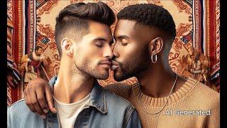 AI Creates Beautiful KISSING GAY COUPLES from North and South America Countries!!