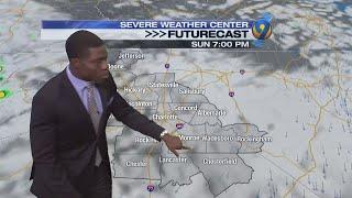 Sunday afternoon's forecast update with Meteorologist Tony Sadiku