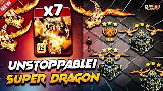 Best Th17 Attack Strategy With SUPER DRAGON Clash Of Clans | TH17 Super Dragon Attack (Town Hall 17)