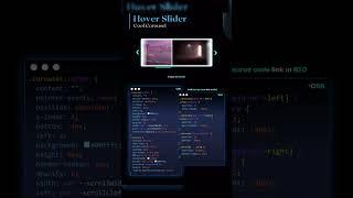  Hover Slider: Cool Carousel Effect! ||#shorts #css3animation #shortvideo #slider #html5css3#web3