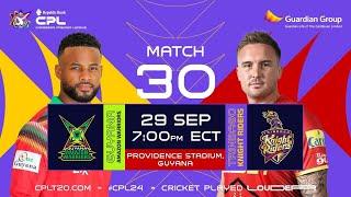 LIVE | Guyana Amazon Warriors vs Trinbago Knight Riders | CPL 2024