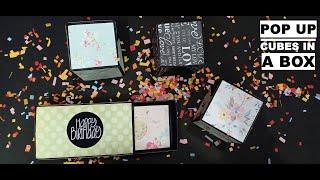 Pop up Cubes in a box Tutorial | Surprise box  Birthday gift ideas