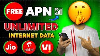 New Trick jio,airtel,vi,| free internet Apn 2024 | apn free internet 2024| | Tricks to Get Free Data