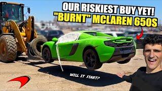 We Bought a Salvage McLaren 650s at Auction with MYSTERY “Fire Damage” CHEAP!