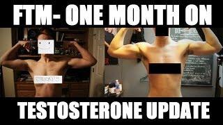 ONE MONTH ON TESTOSTERONE UPDATE- GIVING MYSELF A SHOT & PHYSICAL COMPARISON