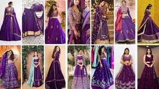 Latest purple  colour lehenga designs for girls and women ।।  लहंगा डिजाइन।।