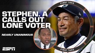 Ichiro Suzuki 1 VOTE SHY of UNANIMOUS HOF election  WHO THE HELL WAS IT? - Stephen A. | First Take