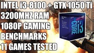 Intel i3 8100 + GTX 1050 Ti - 1080p Gaming Benchmarks - 11 Games Tested