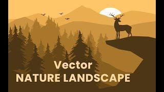 Simple vector landscape in Inkscape | Vector tutorial