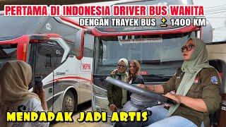 DRIVER BUS WANITA PERTAMA DI INDONESIA ⁉️ PERJALANAN 1400 KM || LADY DRIVER MPM