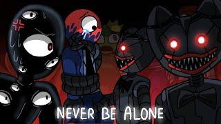 never be alone song / huggy wuggy robot vs raimbow friends (animation)