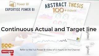 Learn Power BI: Continuous Actual and Target line