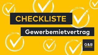 Gewerbemietvertrag | Checkliste