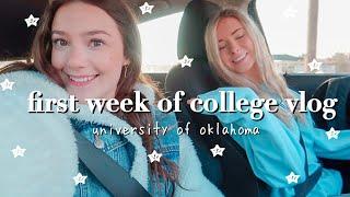 FIRST WEEK OF COLLEGE CLASSES I UNIVERSITY OF OKLAHOMA