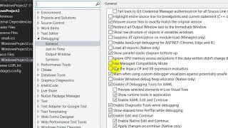 How to Disable Break Mode page in Visual Studio