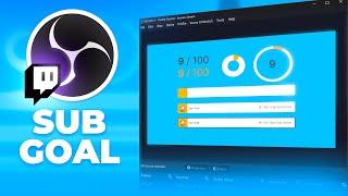 Customize Twitch Sub Goal in OBS - Circular Widget How to