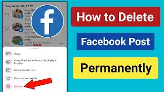 How to Delete Facebook Post Permanently.Delete post on Facebook permanently.Remove Facebook post