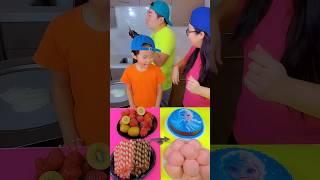 Frozen Elsa cake vs random food ice cream challenge! #funny by Ethan Funny Family