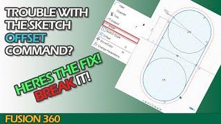 Resolving offset issues in the Fusion 360 sketch environment