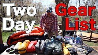 2 Day Backpacking Gear Loadout - Packing It Up