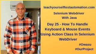 How To Handle Keyboard & Mouse Events Using Action Class In Selenium WebDriver