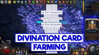 DIVINATION CARD FARMING WITH STRONGBOX AND PILFERING SCARAB - POE 3.25 PHRECIA