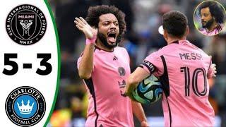 Messi Hattrick Freekick - Inter Miami vs Charlote 5-3 - Marcelo Debut -All Goals & Highlights 2025