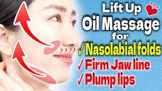 Anti-aging Oil Massage for Removing Nasolabial Folds, Firming up Jaw Line and Plump Lips