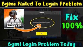 failed to login please try again bgmi | bgmi failed to login | bgmi failed to login problem today