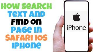 How Search Text and Find on Page in Safari iOS iPhone