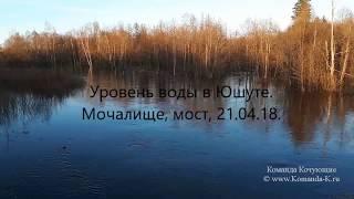 Уровень воды на реке Юшут Уровень паводка на Юшуте, мост у Мочалище