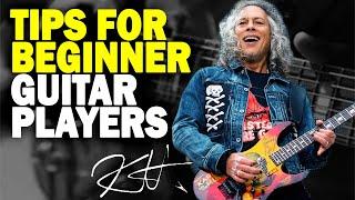 KIRK HAMMETT (METALLICA) GIVING THE DEFINITIVE TIPS FOR BEGINNER GUITAR PLAYERS/HOW TO IMPROVE -RARE