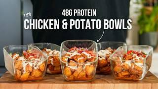 FAST TRACK Your Meal Prep In Less Than 1 HOUR | High Protein Taco Chicken Potato Bowl