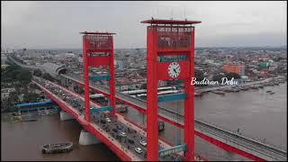 AMPERA bridge Palembang ( aerial video )