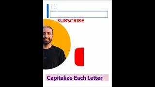 Capitalize Each Letter in a For Loop #shorts