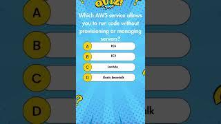 Which AWS service allows you to run code without provisioning or managing servers#aws#cloudcomputing