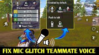 HOW TO FIX MIC GLITCH IN BGMI |TEAMMATE VOICE|YOUR VOICE | PROBLEM SOLVED
